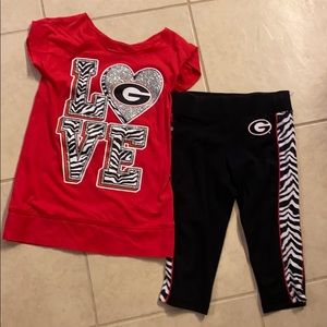 Georgia Bulldogs UGA girls outfit size 8